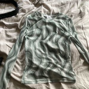 Miaou sheer green top. XS
